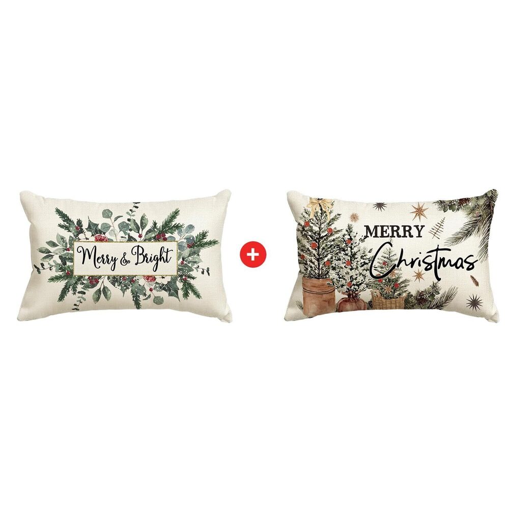 2311 Christmas Trees Snowflake Merry & Bright Eucalyptus Mistletoe Throw